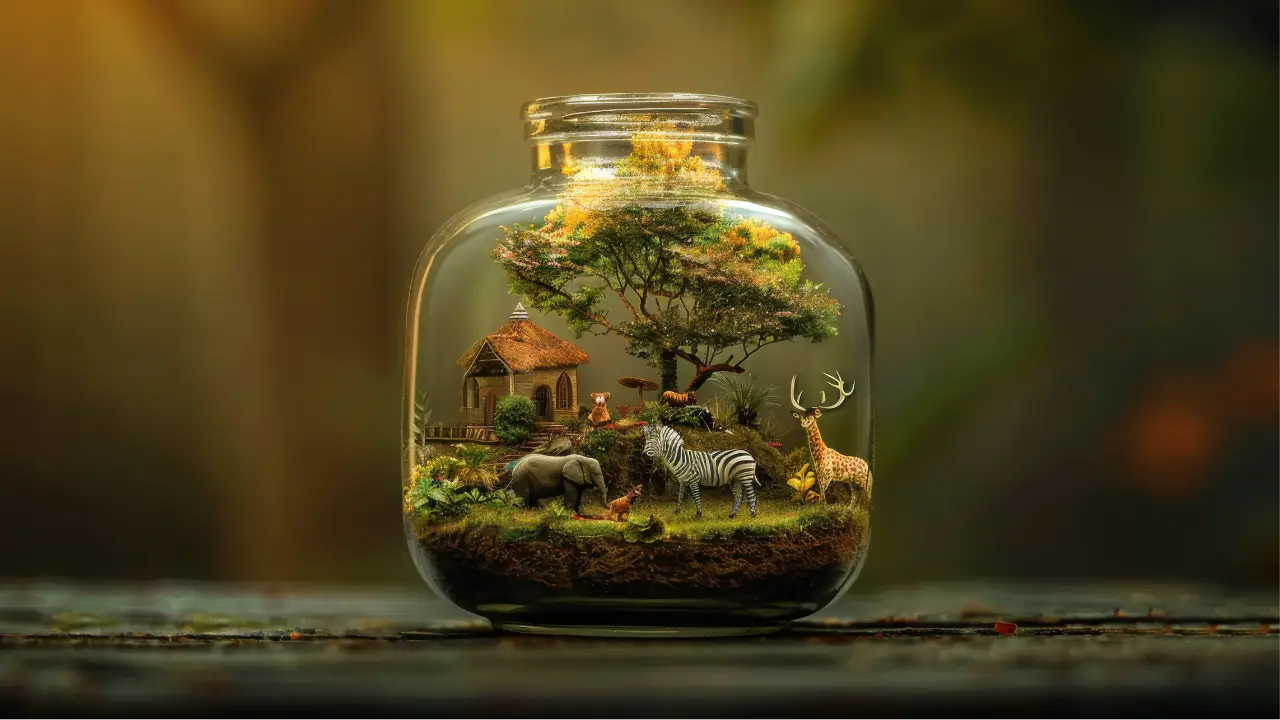 A Kids-friendly Terrarium in a Glass Jar 