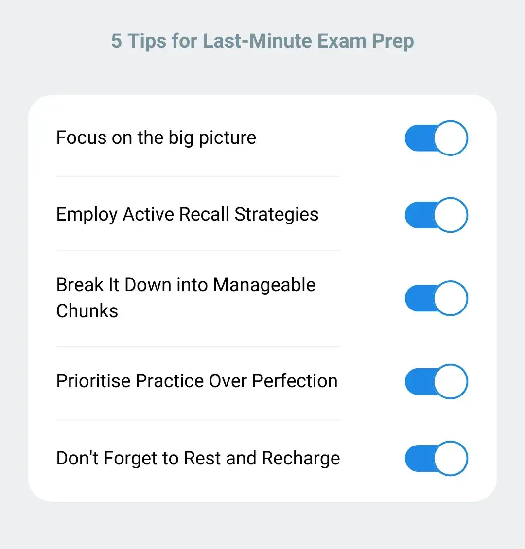 5 Tips for Last-Minute Exam Preparation