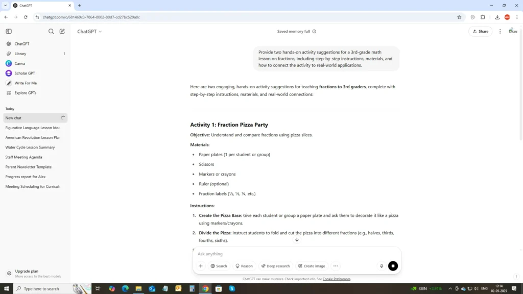 Hands-on activity suggestions prompt 1