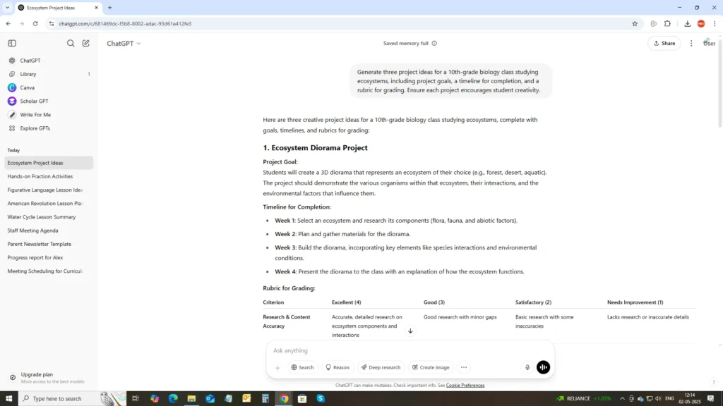 Hands-on activity suggestions 1 prompt